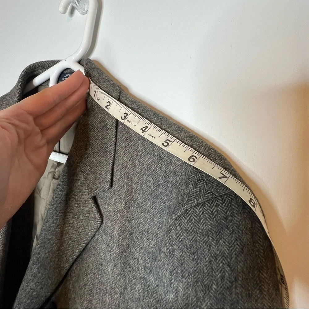 J.Crew Wool Blazer Men’s 39R Tweed / Herringbone Sports Coat Jacket In Brown - Picture 6 of 13